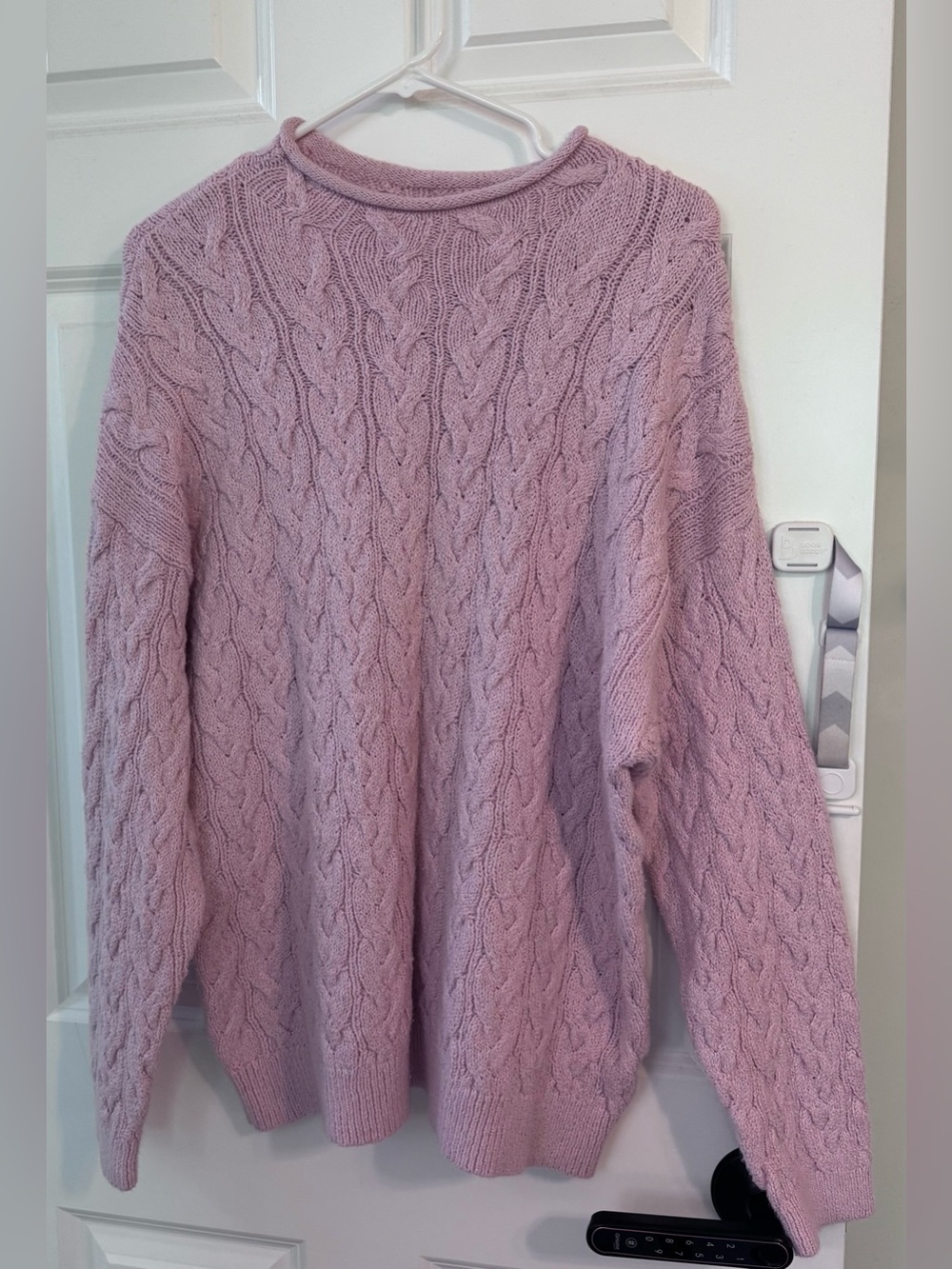 J Crew Factory Cable Mockneck Sweater Lovely Pink Women’s 2X
